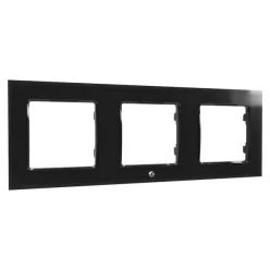 Shelly Wall Frame 3 (for wall switch) - Black