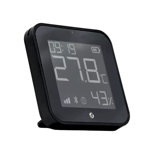 Shelly BLU H&T Display ZB – Temperature, humidity and light sensor with e-paper display, Zigbee, Bluetooth, black