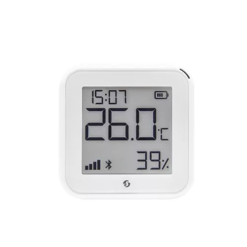 Shelly PLUS GEN3 H&T Wi-Fi + Bluetooth humidity and temperature sensor with e-paper display (matt white)