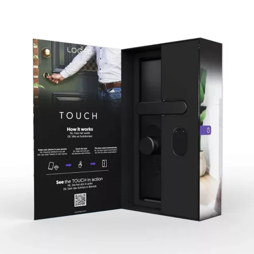 Shelly LOQED Smart Wi-Fi + Bluetooth Touch Lock, Black Edition