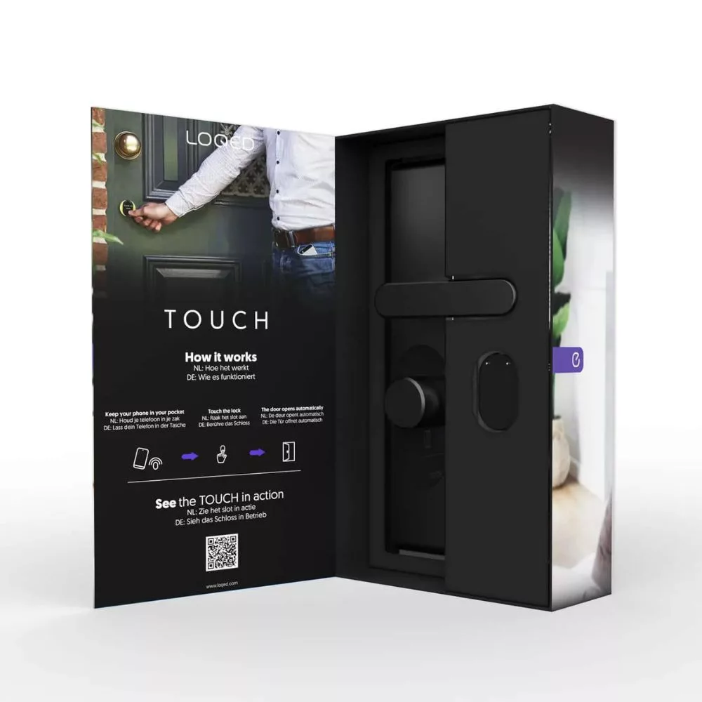 Sw Touch Lock Shelly LOQED Smart Wi-Fi + Bluetooth Touch Lock, Black Editi