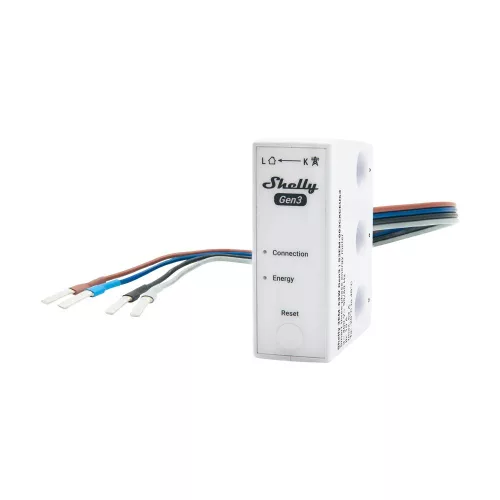 Shelly 3EM-63W Gen3 smart Wi-Fi 3-phase power meter add-on for MCB