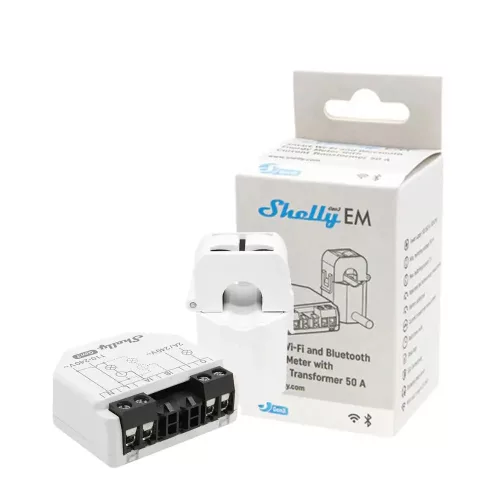 Shelly EM Gen3 one-phase, 2 channel power meter, 50A clamp included