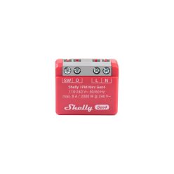   Shelly 1PM Mini Gen4 multiprotocol (Wi-Fi+ Bluetooth / Zigbee 3.0) relay module, with power meter, Matter compatible