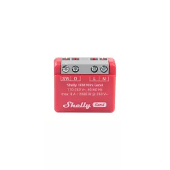   Shelly 1PM Mini Gen4 multiprotocol (Wi-Fi+ Bluetooth / Zigbee 3.0) relay module, with power meter, Matter compatible