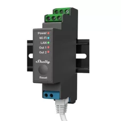   Shelly PRO 2 WiFi + Ethernet 2-gang smart relay switch with DIN-rail support