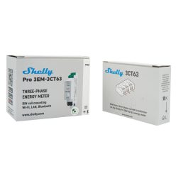  Shelly Pro 3EM-3CT63 – 3-Phase smart Wi-Fi + Ethernet energy meter (3 x 63A)