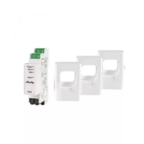 Shelly PRO 3EM-400A next generation professional 3-phase energy meter (3 x 400A)