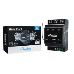   Shelly Qubino Wave PRO 3 smart DIN-rail relay with 3-gang, with Z-Wave EU Long Range