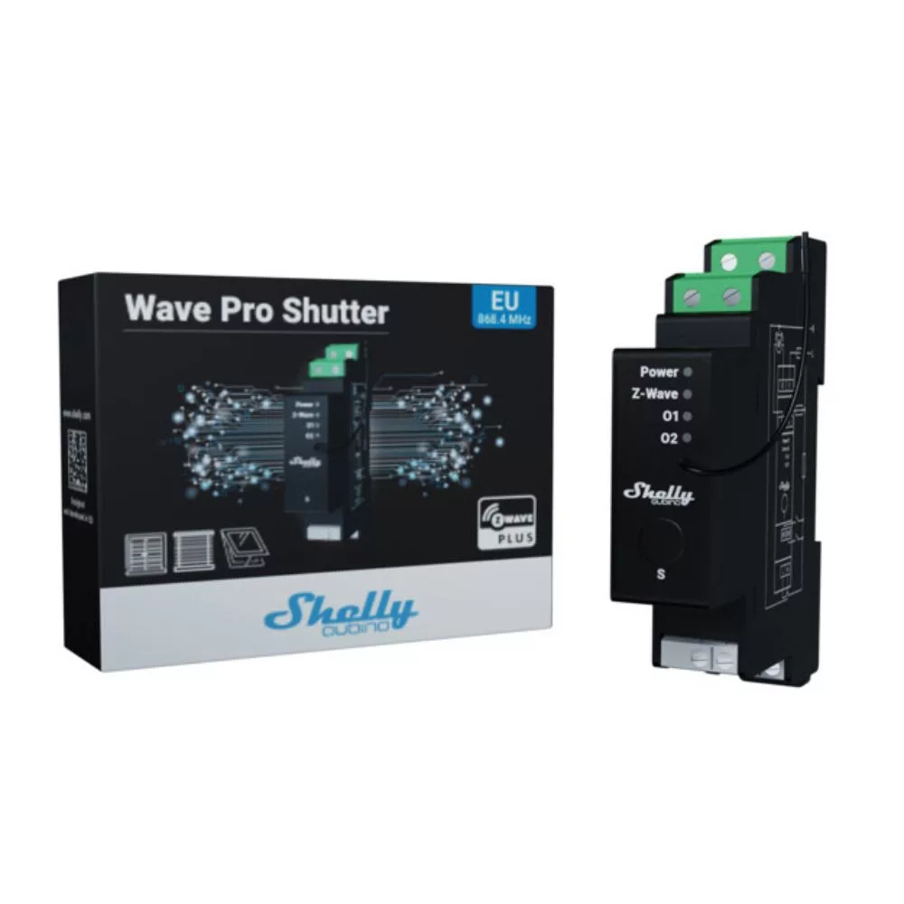 Shelly Qubino Wave PRO 2 Shutter smart DIN-rail relay for ro