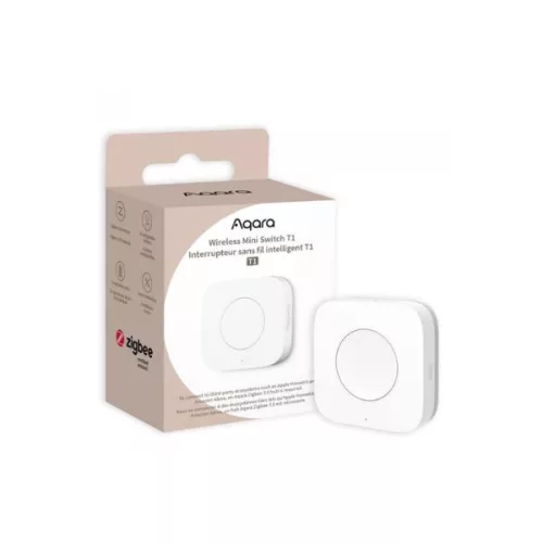 Aqara Wireless Mini Switch T1, a Zigbee 3.0 wireless remote controller button (WB-R02D)
