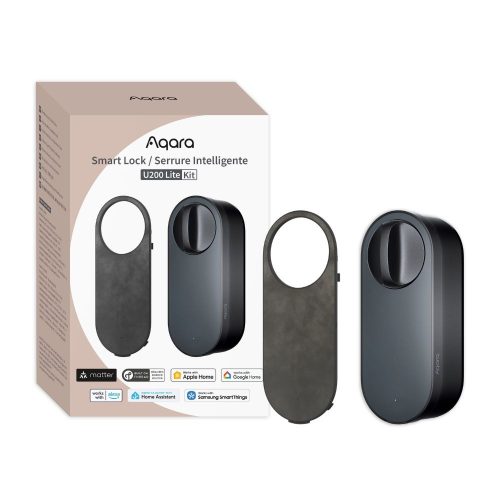 Aqara LITE U200 smart retrofit door lock, Matter compatible, black
