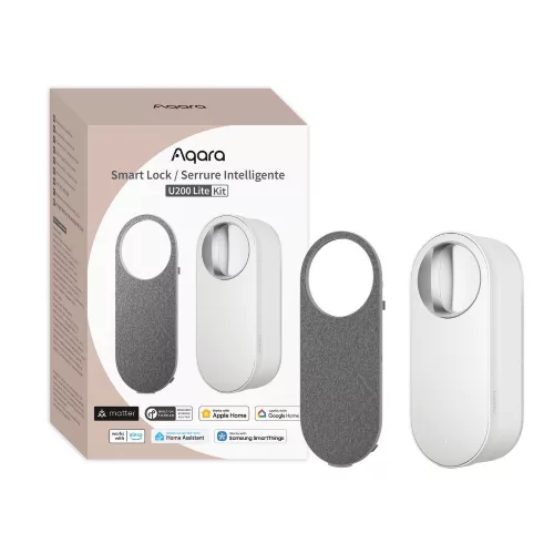 Aqara U200 LITE smart retrofit door lock, Matter compatible, white