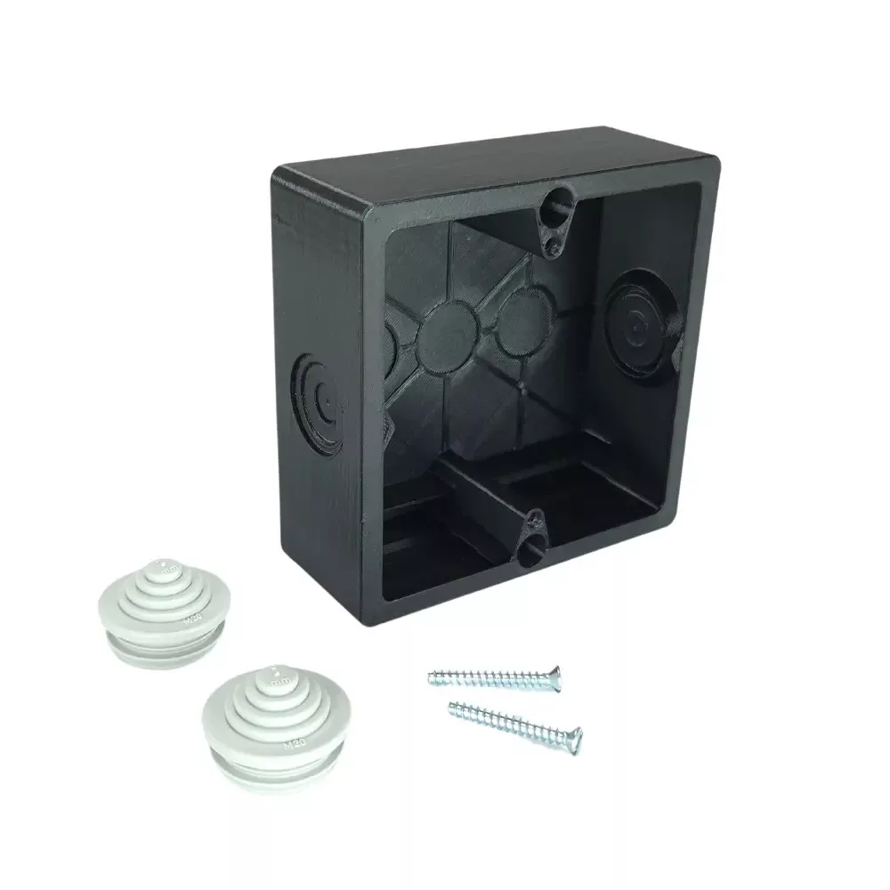 Surface-mount switch box, black, [page] - Smart Home Technol