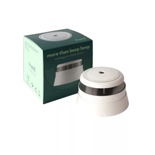 frient Intelligent Smoke Alarm –  Optical smoke detector with thermometer and 85dB audible alarm, Zigbee (SMSZB-120)