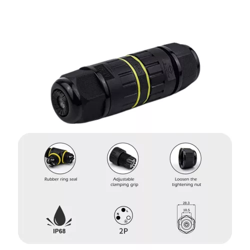 I-shape outdoor IP68 wire connector