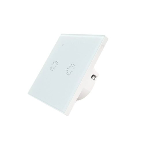 eWeLink 2-gang smart switch with Wi-Fi + RF433, with white touch panel