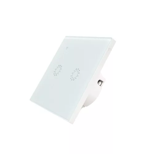 eWeLink 2-gang smart switch with Wi-Fi + RF433, with white touch panel