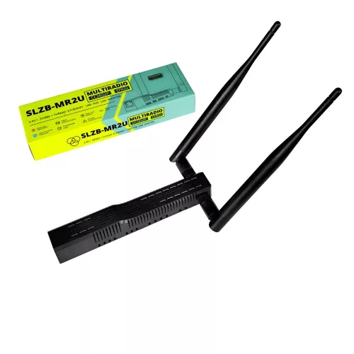 SMLIGHT SLZB-MR2U – Zigbee, Matter over Thread, Ethernet, PoE, USB, Wi-Fi adapter, black (CC2652P + EFR32MG21)