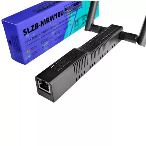 SMLIGHT SLZB-MRW10U – Multi-Radio PoE Adapter, Zigbee, Thread, Z-Wave, Matter, black (ESP32+CC2674P10+EFR32ZG23)