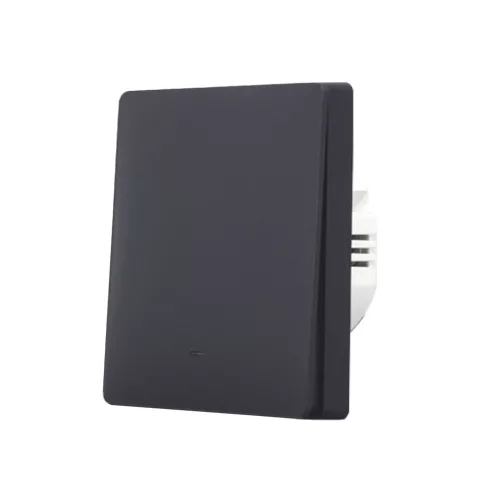 SmartWise B61 UNI Zigbee 3.0 + RF, 1-gang smart wall switch, universial wiring, physical push-button, black