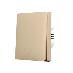   SmartWise B61 UNI Zigbee 3.0 + RF, 1-gang smart wall switch, universial wiring, physical push-button, gold colour 