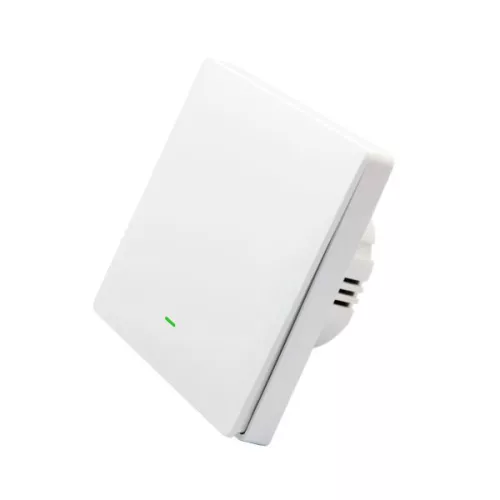 SmartWise B61 UNI Zigbee 3.0 + RF, 1-gang smart wall switch, universial wiring, physical push-button, white