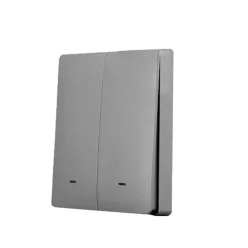   SmartWise B62 UNI Zigbee 3.0 + RF, 2-gang smart wall switch, universial wiring, physical push-button, grey