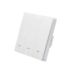   SmartWise B63 UNI Wi-Fi + eWeLink-Remote, 3-gang smart wall switch, universial wiring, physical push-button, white