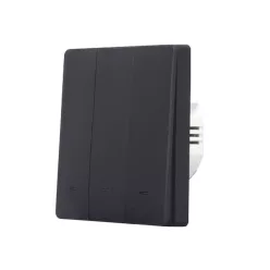   SmartWise B63 UNI Zigbee 3.0 + RF, 3-gang smart wall switch, universial wiring, physical push-button, black