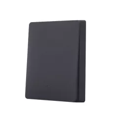   SmartWise BRFB1, a 1-button wireless RF wall switch, with black front panel