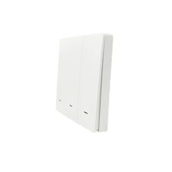   SmartWise BRFW3, a 3-button wireless RF wall switch, with white front panel
