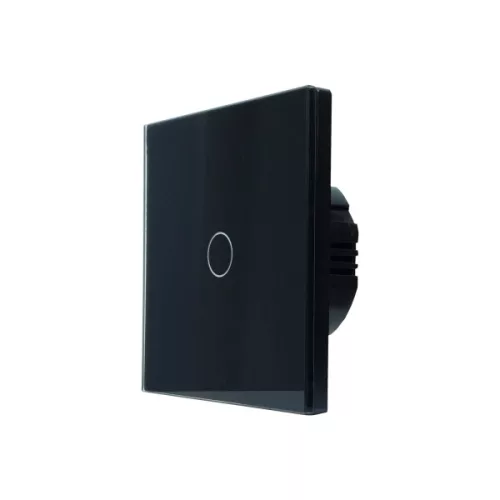 SmartWise T61 UNI Zigbee 3.0 + RF, 1-gang smart wall switch, universial wiring, black touch panel