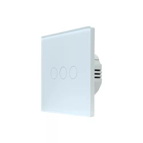SmartWise T63 UNI Zigbee 3.0 + RF, 3-gang smart wall switch, universial wiring, white touch panel