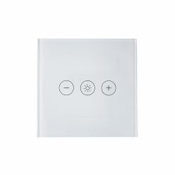   SmartWise Dimmer, eWeLink app compatible, Wi-Fi touch dimmer switch (with white glass front panel)