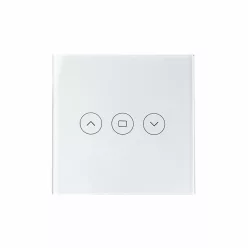   SmartWise roller shutter / shader / curtain smart switch, eWeLink compatible, with white touch glass front panel