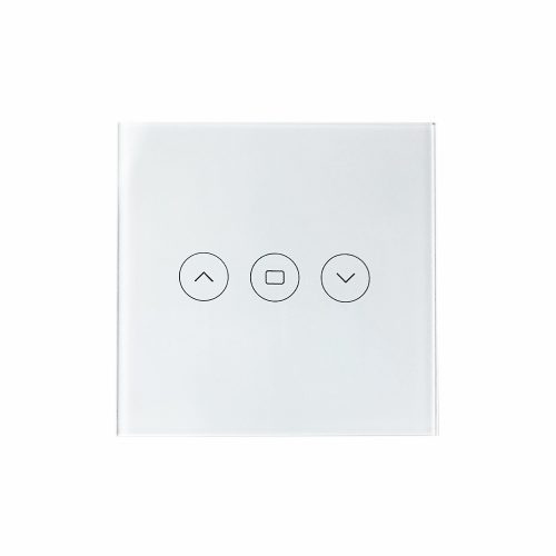 SmartWise roller shutter / shader / curtain smart switch, eWeLink compatible, with white touch glass front panel