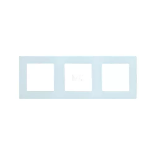 SmartWise white glass triple frame for S1W smart socket