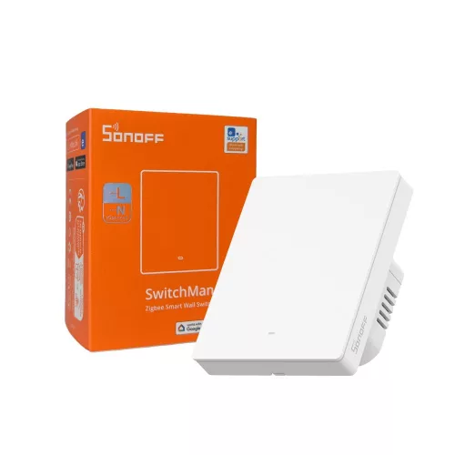SONOFF SwitchMan M5 Zigbee smart wall switch, 1-gang, modular version, white (ZBM5-1C-80W)