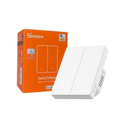   SONOFF SwitchMan M5 Zigbee smart wall switch, 2-gang, modular version, white (ZBM5-2C-80W)