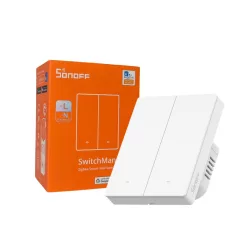   SONOFF SwitchMan M5 Zigbee smart wall switch, 2-gang, modular version, white (ZBM5-2C-80W)