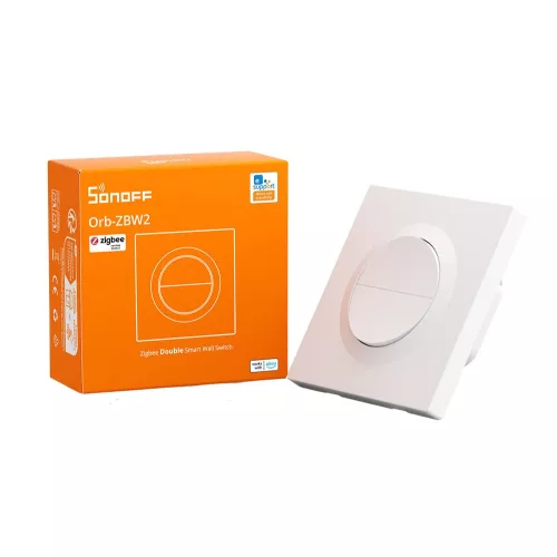 SONOFF Orb-ZBW2 2-Gang Zigbee Smart Switch – 2-gang, phase+neutral switch, Zigbee, white (MINI-ZB2GS-E)