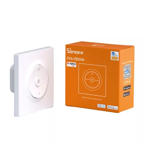 SONOFF Orb-ZBDIM Zigbee Dimmer Wall Switch – dimmer switch with power monitoring, Zigbee, white (MINI-ZBDIM-E)