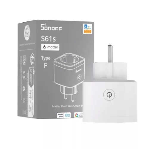 SONOFF S61s Gen2 – Smart Plug with Energy Monitoring, Wi-Fi, Matter, white (S61STPF)