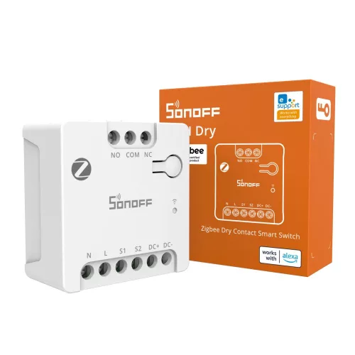 Sonoff Zigbee Dry Contact Smart Switch – Smart mini relay module with NO/NC output, Zigbee, white (MINI-ZBD)