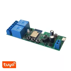   TuyaSmart 2CH 5V-32V AC/DC – Two-gang, Wi-Fi, RF, smart relay with NO/NC contacts
