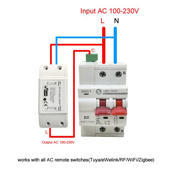 LB01-80AP 2 pole 80A circuit braker with control input