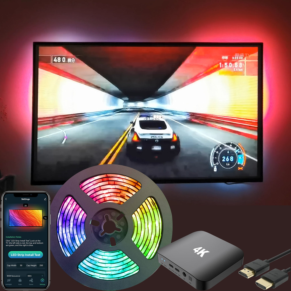 TaoTronics 5M TV LED Backlights, 4K Gaming Box &32 FT RGB TV LED Light