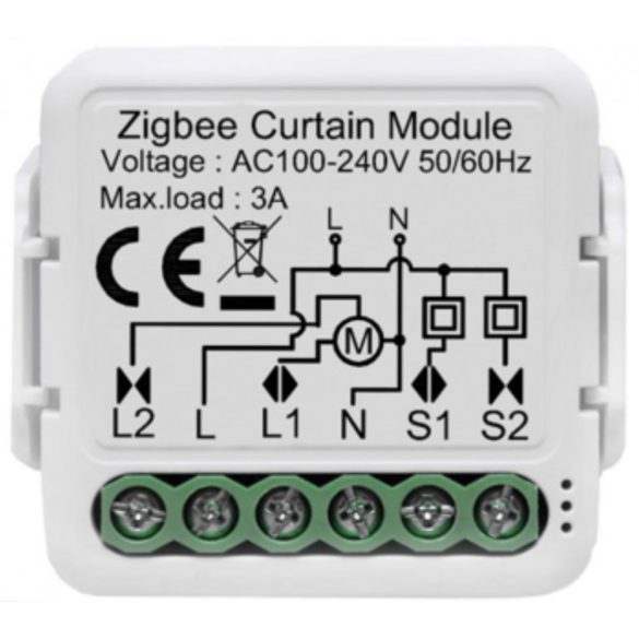 1-gang smart Zigbee 230V curtain switch