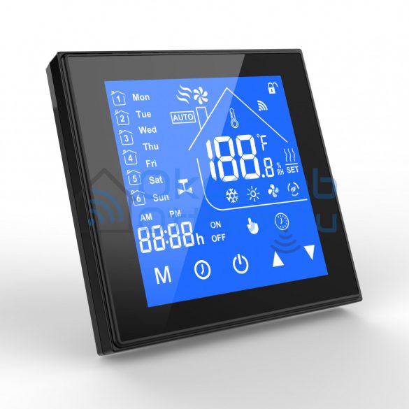 WiFi smart thermostat, eWeLink app compatible, Type ‘B’ (16A), black